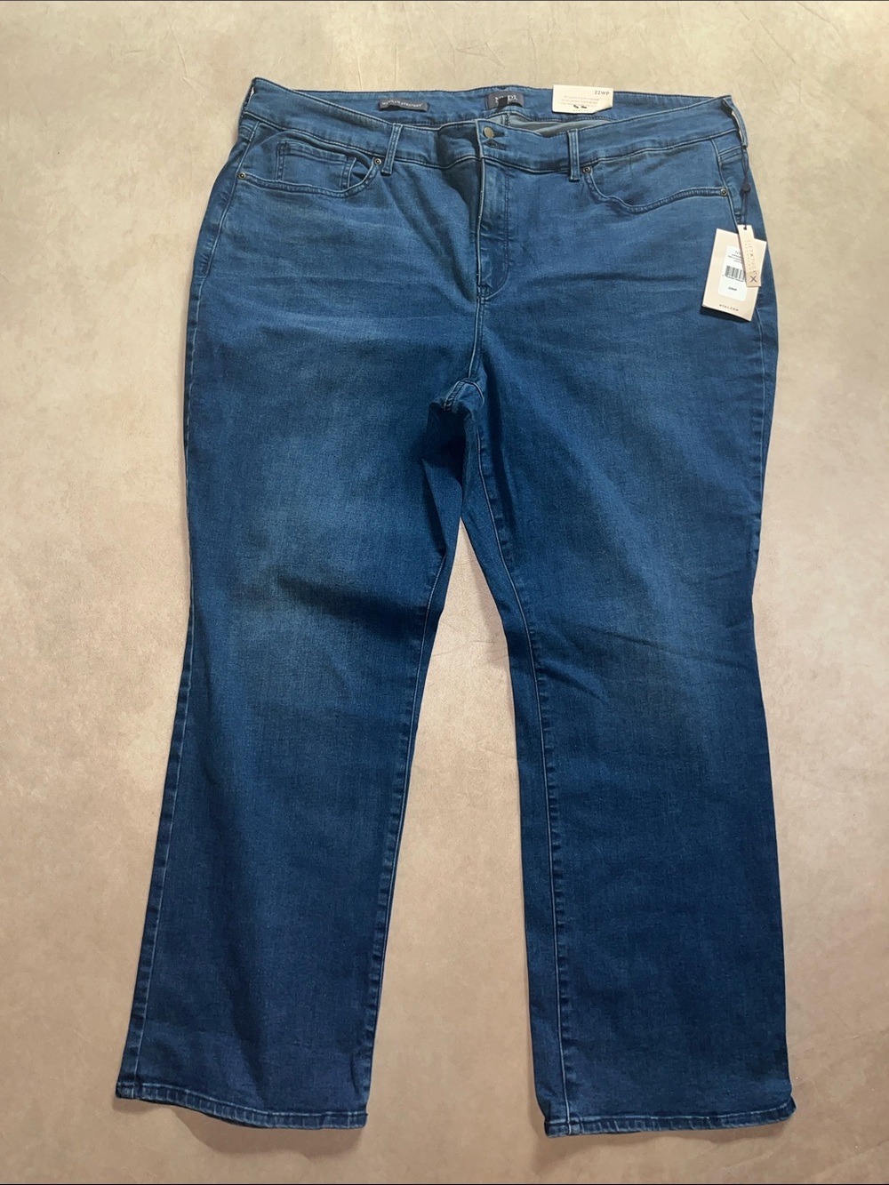 NYDJ Marilyn Double Shank WB Market Straight LiftxTuck Dark Blue Jeans 22WP